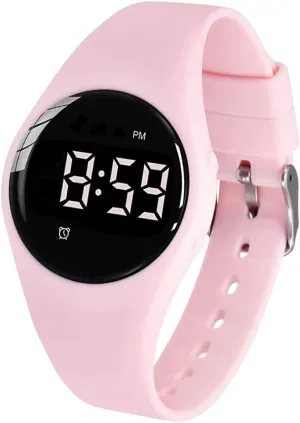 Vibrating Alarm Watch, Water Resistant Potty Training Watch Rechargeable Medical Reminder Watch with Timer and 15 Daily Alarms (Pink)
