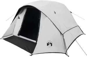 vidaXL Family Tent Cabin 6-Person White Blackout Fabric Waterproof