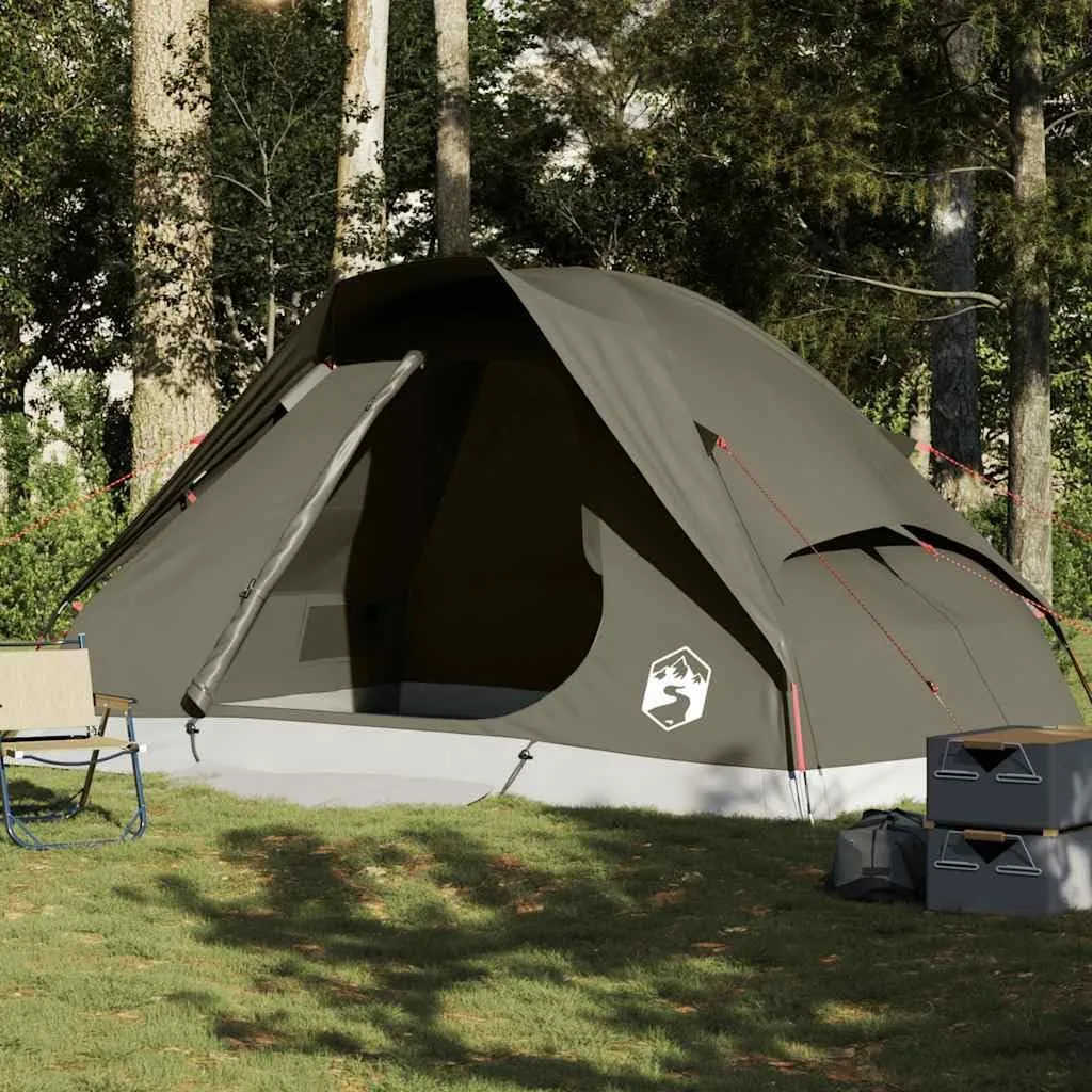 vidaXL Family Tent Dome Camping Shelter Utility Tent Blackout Fabric Waterproof