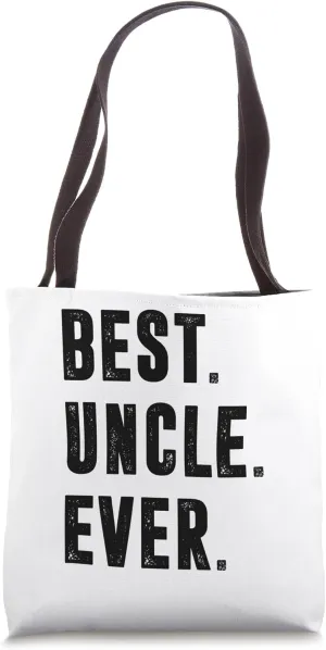 Vintage Best Uncle Ever Fathers Day Pregnancy Announcement Tote Bag