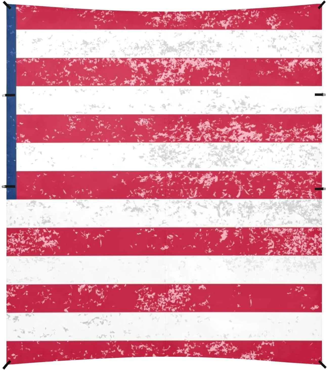Vintage Style Tea Stained Betsy Ross Flag Foldable Beach Tent UPF50  Water-Resistant Outdoor Sun Shade with Sandbags and Shovel for Family Travel
