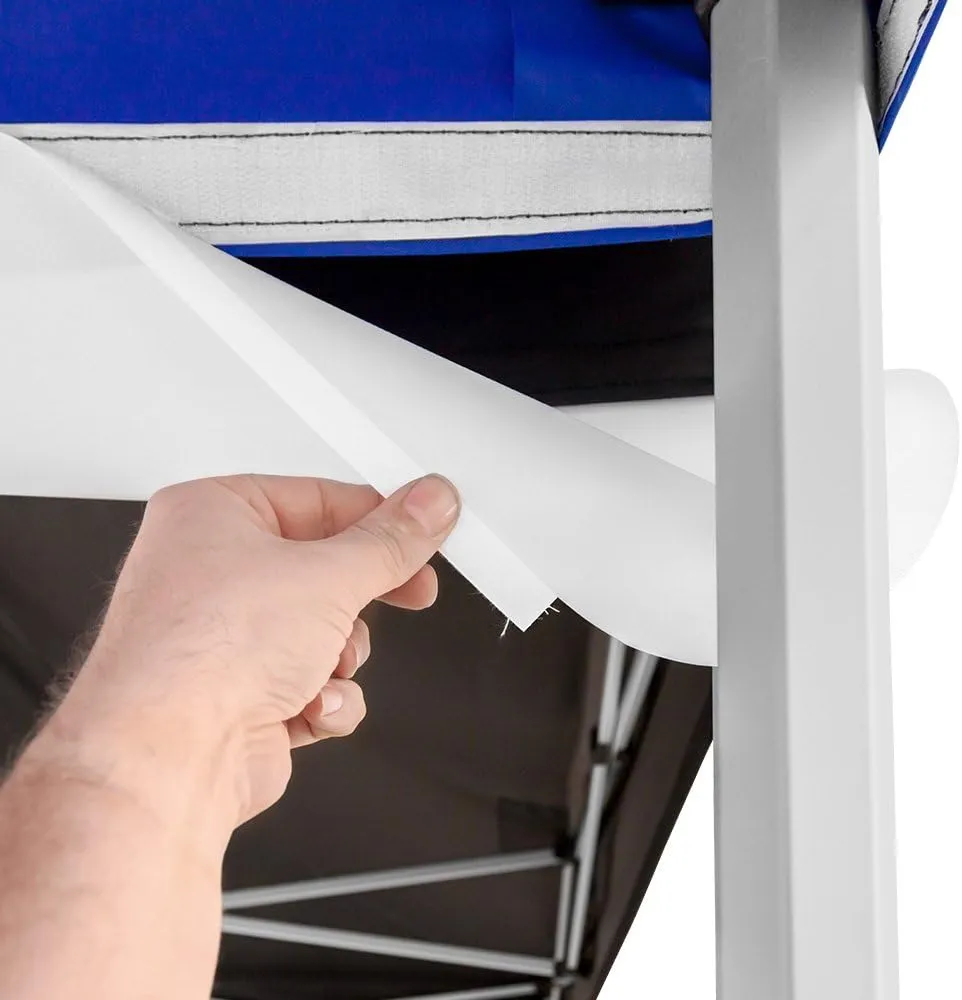 Vispronet Canopy Gutter – 20.0ft Tent Rain Gutter for 20x20 Pop Up Tents & Canopies, 1.7lb Rain Gutter Canopy Connection, Outdoor Canopy Accessories, White Vinyl Material, Loop Fastener Included