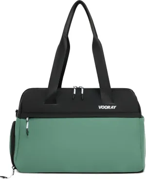 Vooray 25L Trainer Duffel Bag, Sage – Lightweight Travel and Gym Bag with Shoe Pocket, Weekender for Women and Men, Ideal for Overnight, Football, Hospital, and Workouts