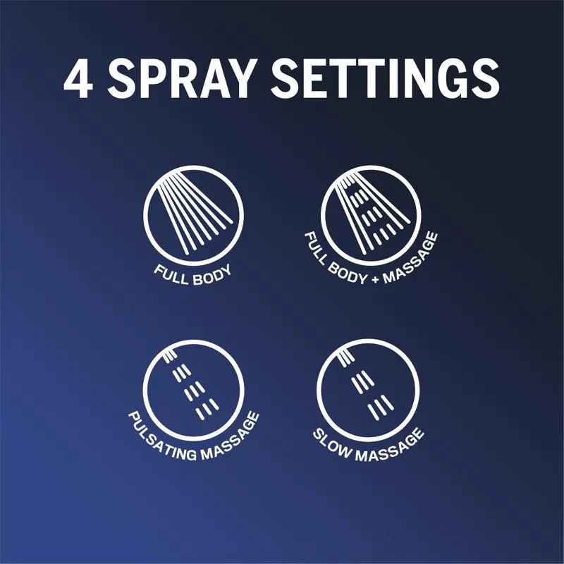 Waterpik PowerSpray White Plastic 4 settings Handheld Showerhead 1.8 gpm