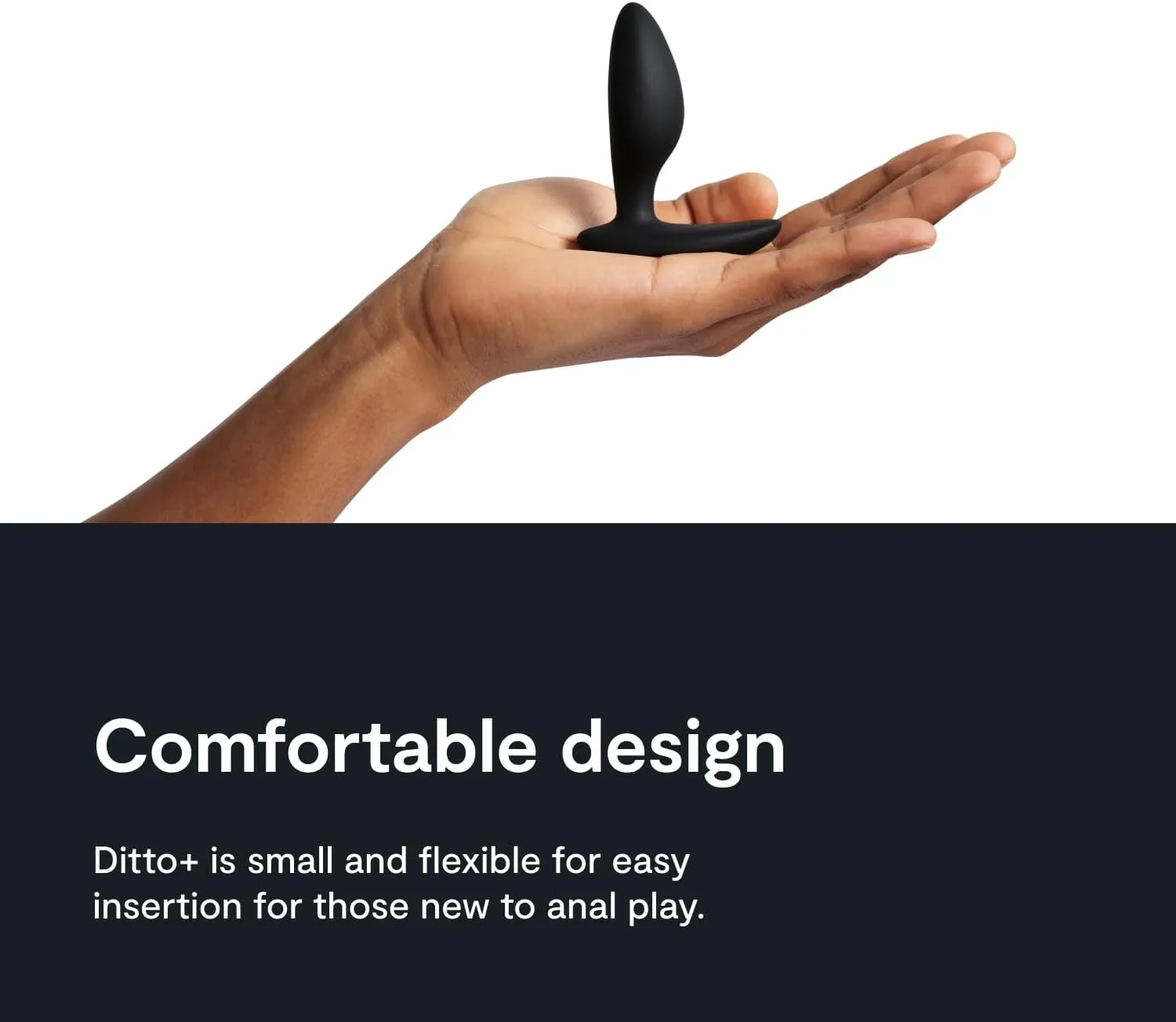 We-Vibe Ditto  Vibrating Butt Plug | App & Remote Control Vibe for Men, Women & Couples | Vibrator with 10 Modes | Silicone Butt Plug | Waterproof Anal Toy | Rechargeable Adult Sex Toys | Satin Black