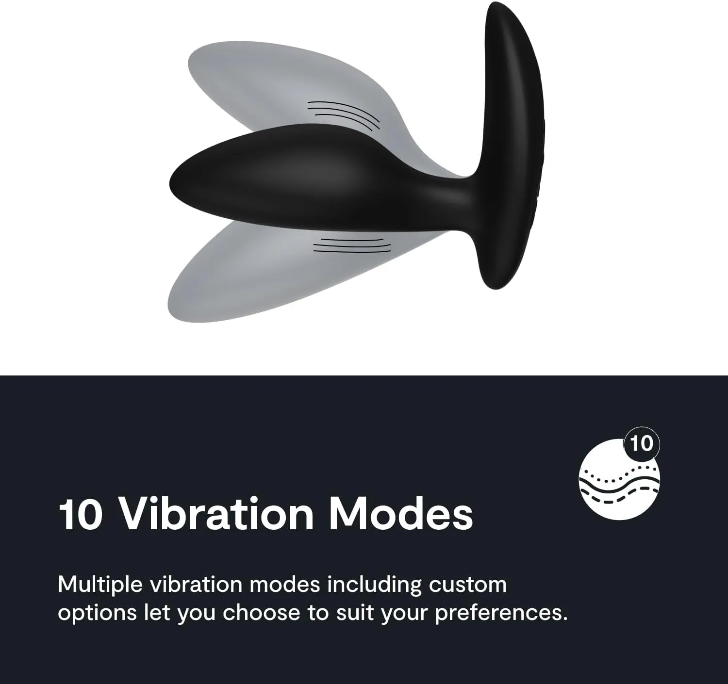 We-Vibe Ditto  Vibrating Butt Plug | App & Remote Control Vibe for Men, Women & Couples | Vibrator with 10 Modes | Silicone Butt Plug | Waterproof Anal Toy | Rechargeable Adult Sex Toys | Satin Black