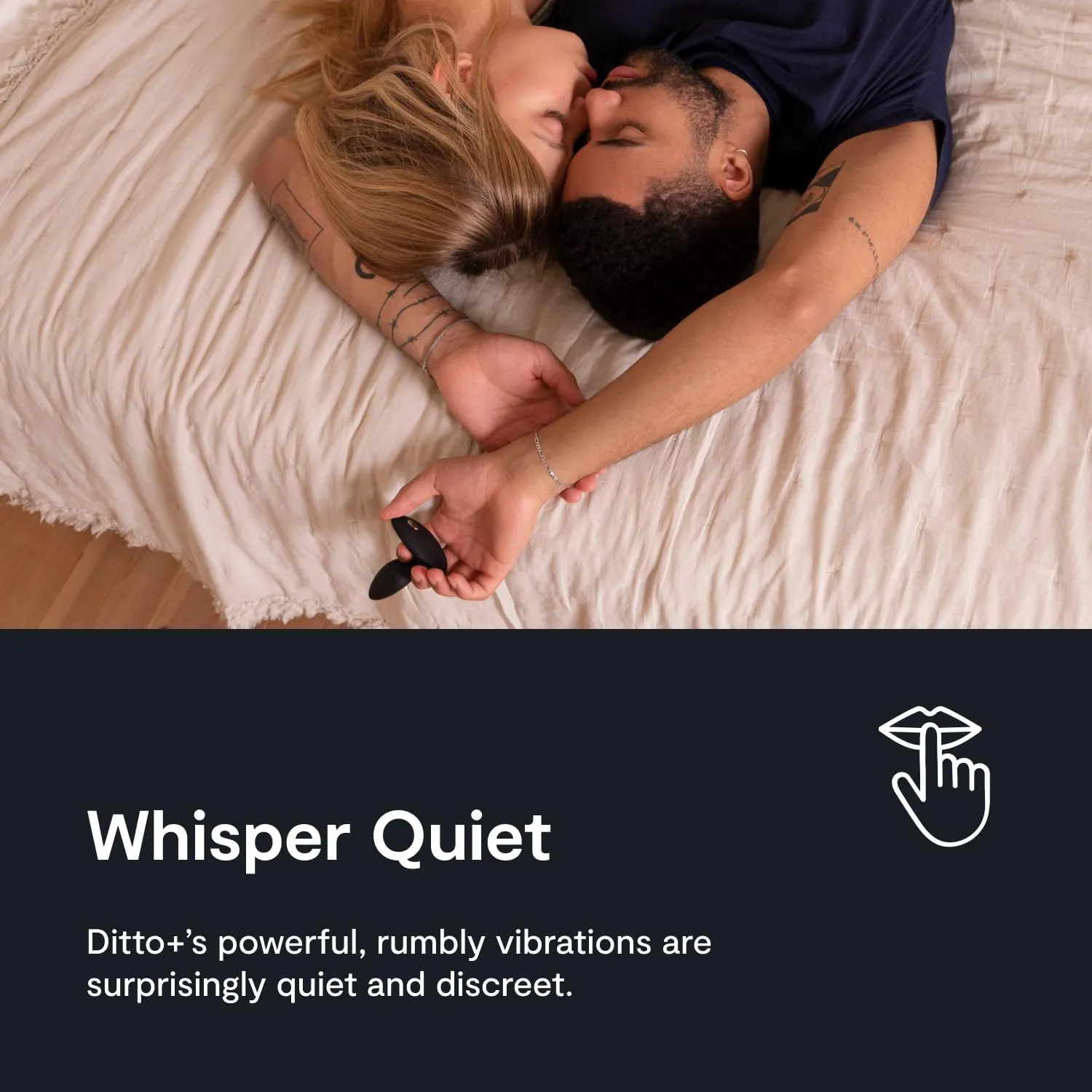 We-Vibe Ditto  Vibrating Butt Plug | App & Remote Control Vibe for Men, Women & Couples | Vibrator with 10 Modes | Silicone Butt Plug | Waterproof Anal Toy | Rechargeable Adult Sex Toys | Satin Black