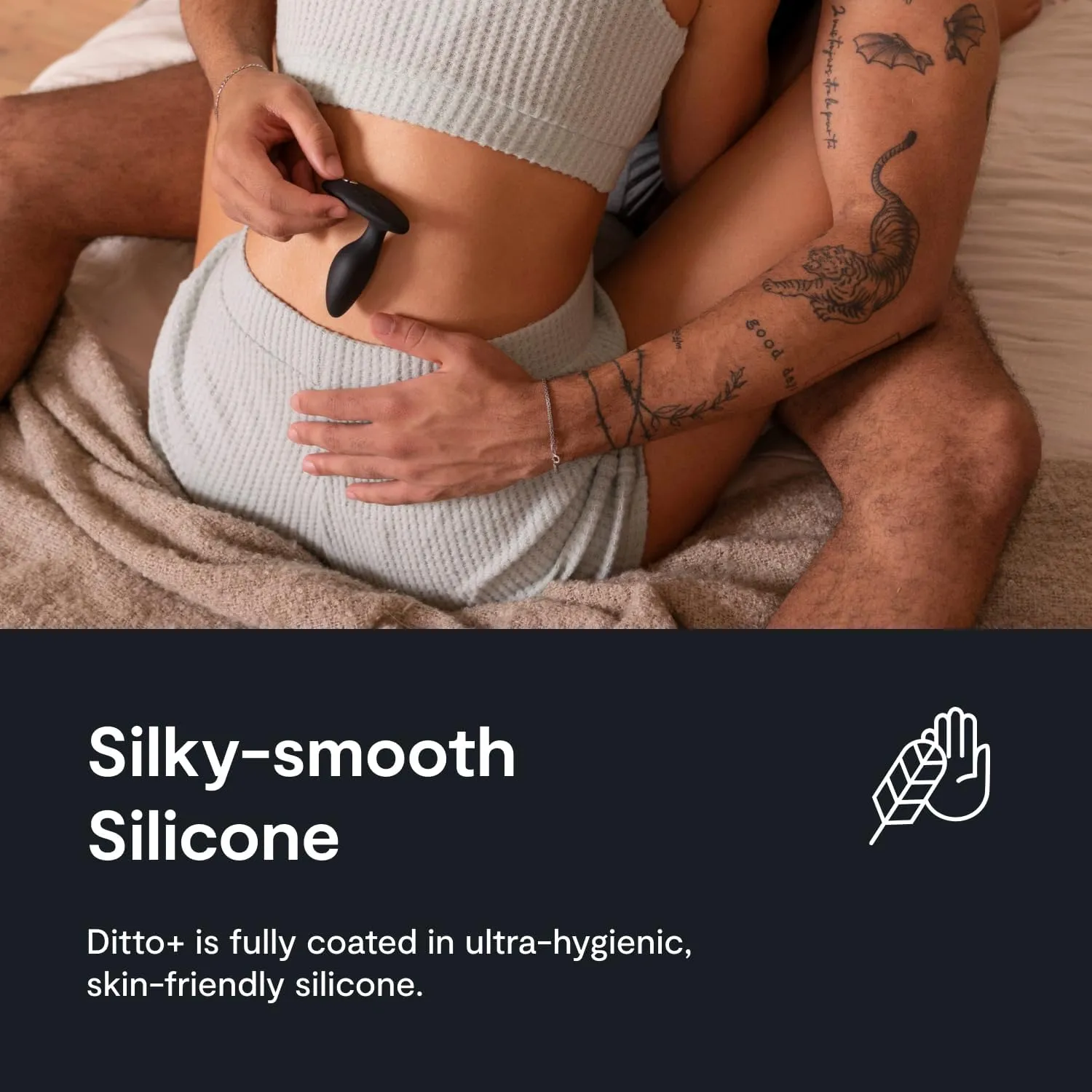 We-Vibe Ditto  Vibrating Butt Plug | App & Remote Control Vibe for Men, Women & Couples | Vibrator with 10 Modes | Silicone Butt Plug | Waterproof Anal Toy | Rechargeable Adult Sex Toys | Satin Black