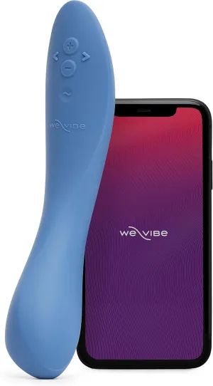 We-Vibe Rave 2 G Spot Vibrator | App Controlled G-Spot Stimulator Vibrator Dildo | Adult Sex Toy for Women & Couples | Personal Massager with 10 Vibration Modes | Waterproof & Rechargeable | Blue