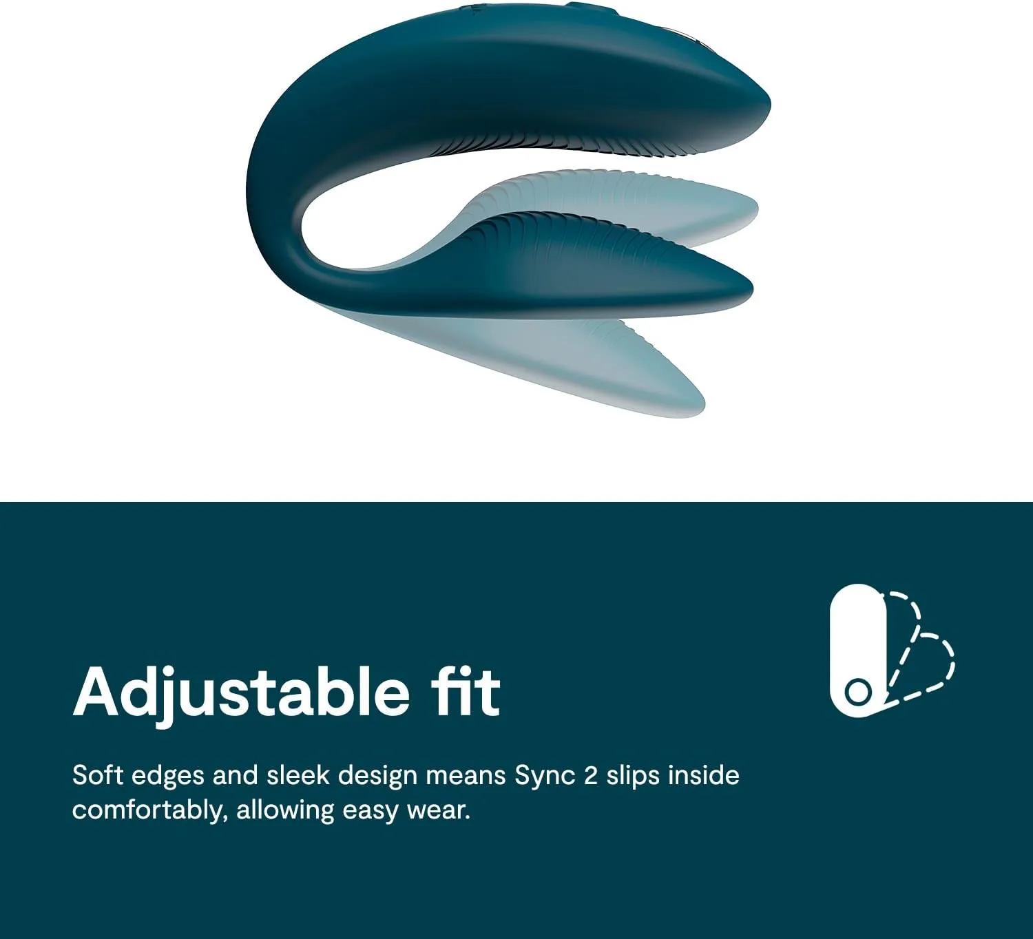 We-Vibe Sync 2 Couples Vibrator | Wearable Remote Control Vibrating Adult Sex Toy | App Controlled G Spot & Clitoral Stimulator | Dual Stimulation with 10 Speeds | Waterproof & Rechargeable | Green