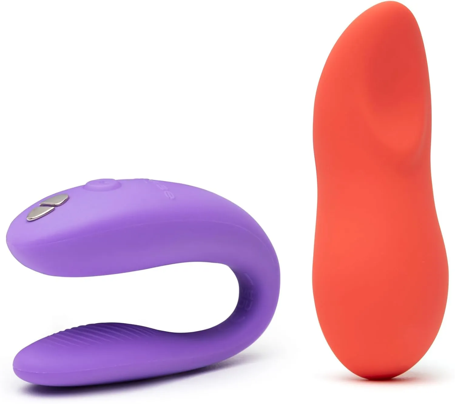 We-Vibe Sync Go Purple C-Shaped Couples Vibrator Travel Edition & Touch X Coral Powerful Mini Massager Vibrator - Couples Sex Toys Bundle
