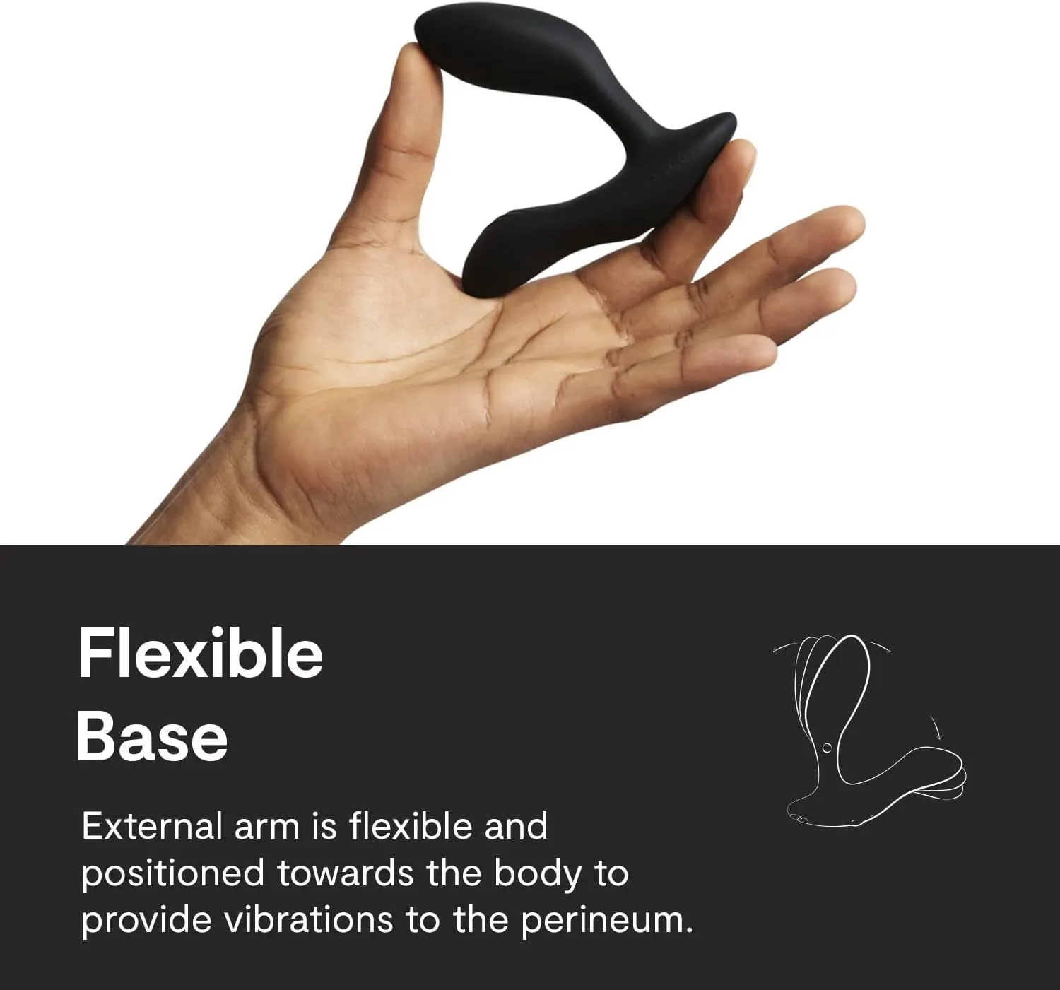 We-Vibe Vector  Vibrating Butt Plug Adult Sex Toy | Silicone Perineum & Prostate Massager Male Sex Toy | Long Distance App & Remote Control Anal Vibrator | 10 Modes Anal Plug for Couples | Black