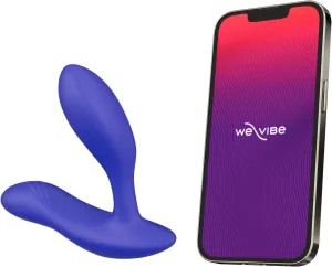 We-Vibe Vector  Vibrating Butt Plug Adult Sex Toy | Silicone Perineum & Prostate Massager Male Sex Toy | Long Distance App & Remote Control Anal Vibrator | 10 Modes Anal Plug for Couples | Blue