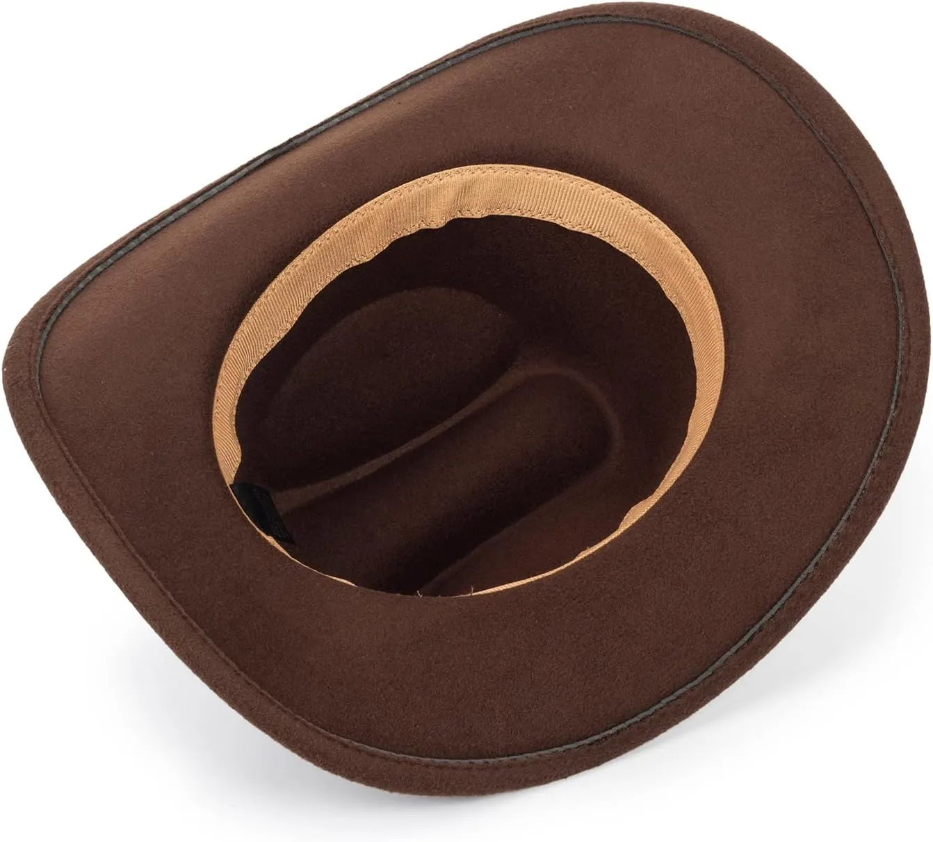 Western Cowboy Hat for Men Women Classic Roll Up Fedora Hat with Buckle Belt(Size:M-L)
