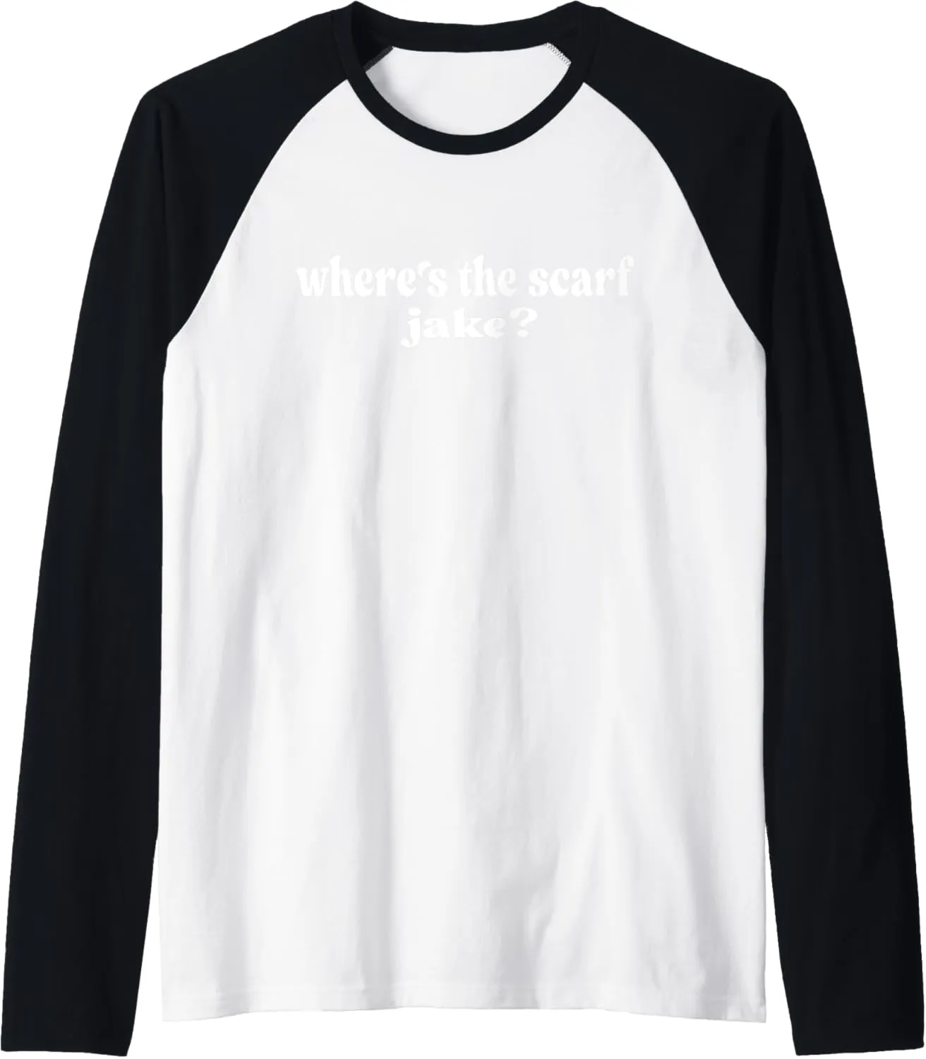 Where's the Scarf Jake Raglan Baseball Tee