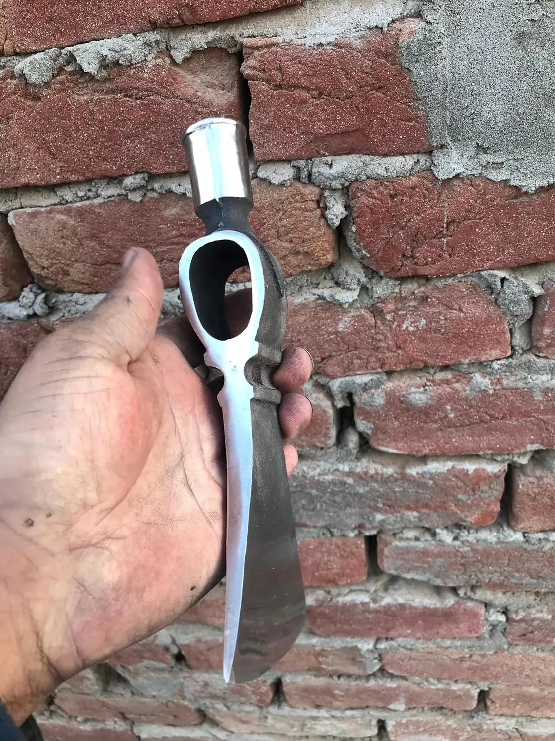 WHS201 Viking Axe Head, Custom Hand Forged Viking Axe Real Head, Tomahawk Viking Hatchet Beared Camping Axe Blade, 5160 HIGH Carbon Steel Blade, Viking Gift for Him - Christmas Gift (Ax)