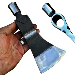 WHS201 Viking Axe Head, Custom Hand Forged Viking Axe Real Head, Tomahawk Viking Hatchet Beared Camping Axe Blade, 5160 HIGH Carbon Steel Blade, Viking Gift for Him - Christmas Gift (Ax)