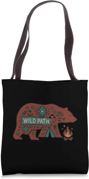 Wild Path Tribal Bear Tote Bag