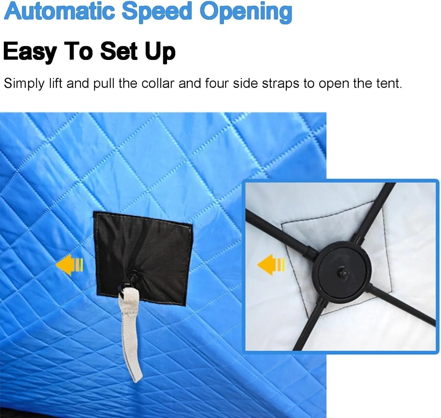 Winter Fishing Tent，Insulated Pop-Up Hub-Style Ice Fishing Shelter, 2-8 Persons Extra Large Ice Fishing Tent with Stove Jack & Carrying Bag(Red2,350X178X200cm)