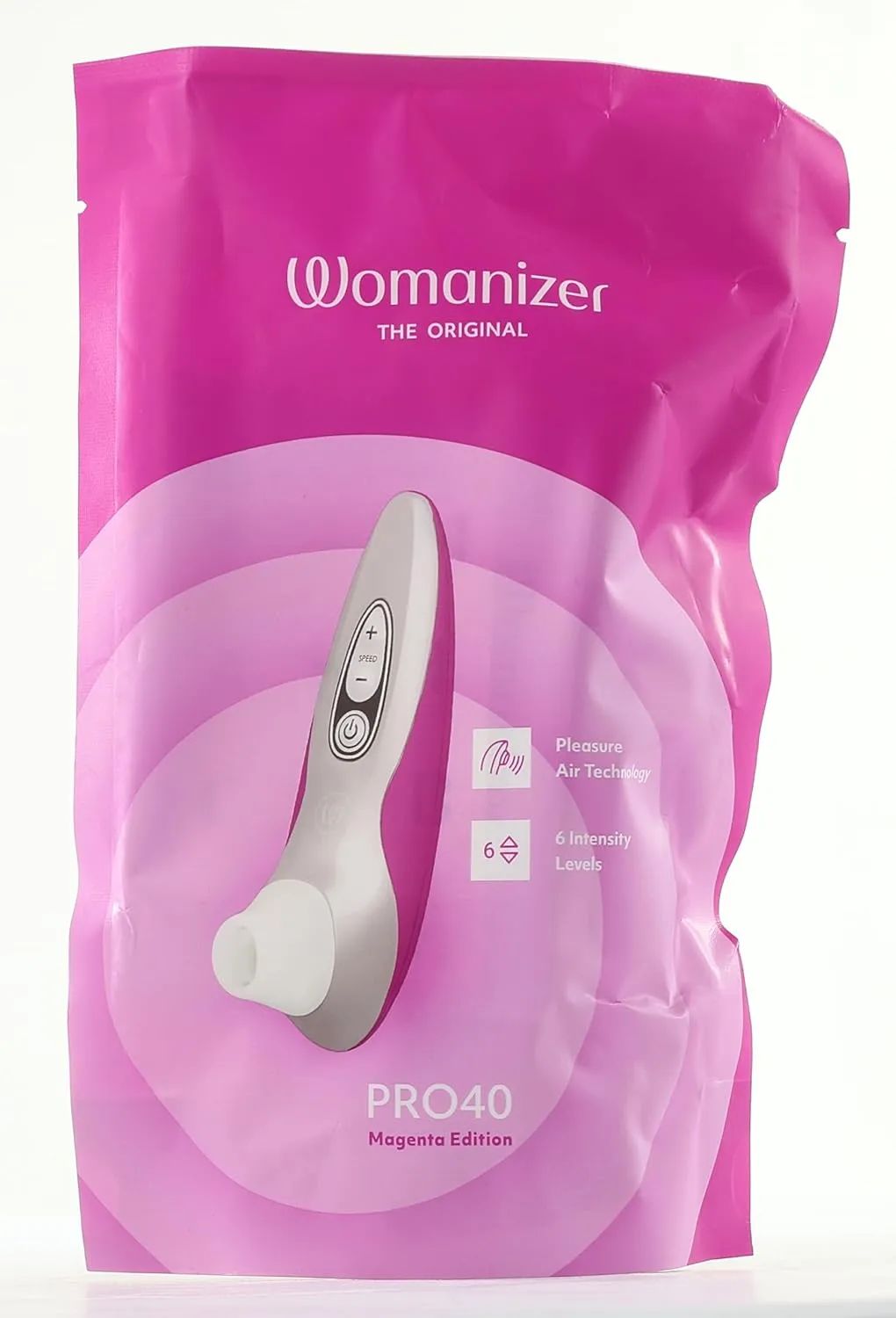 Womanizer Pro40 Clitoris Vibrator Sex Toy | Clit Stimulator with 6 Suction Speeds | Vibrating Dildo Adult Toys for Women | Clit Sucker Sexual Pleasure Tools for Women | Personal Massager | Magenta