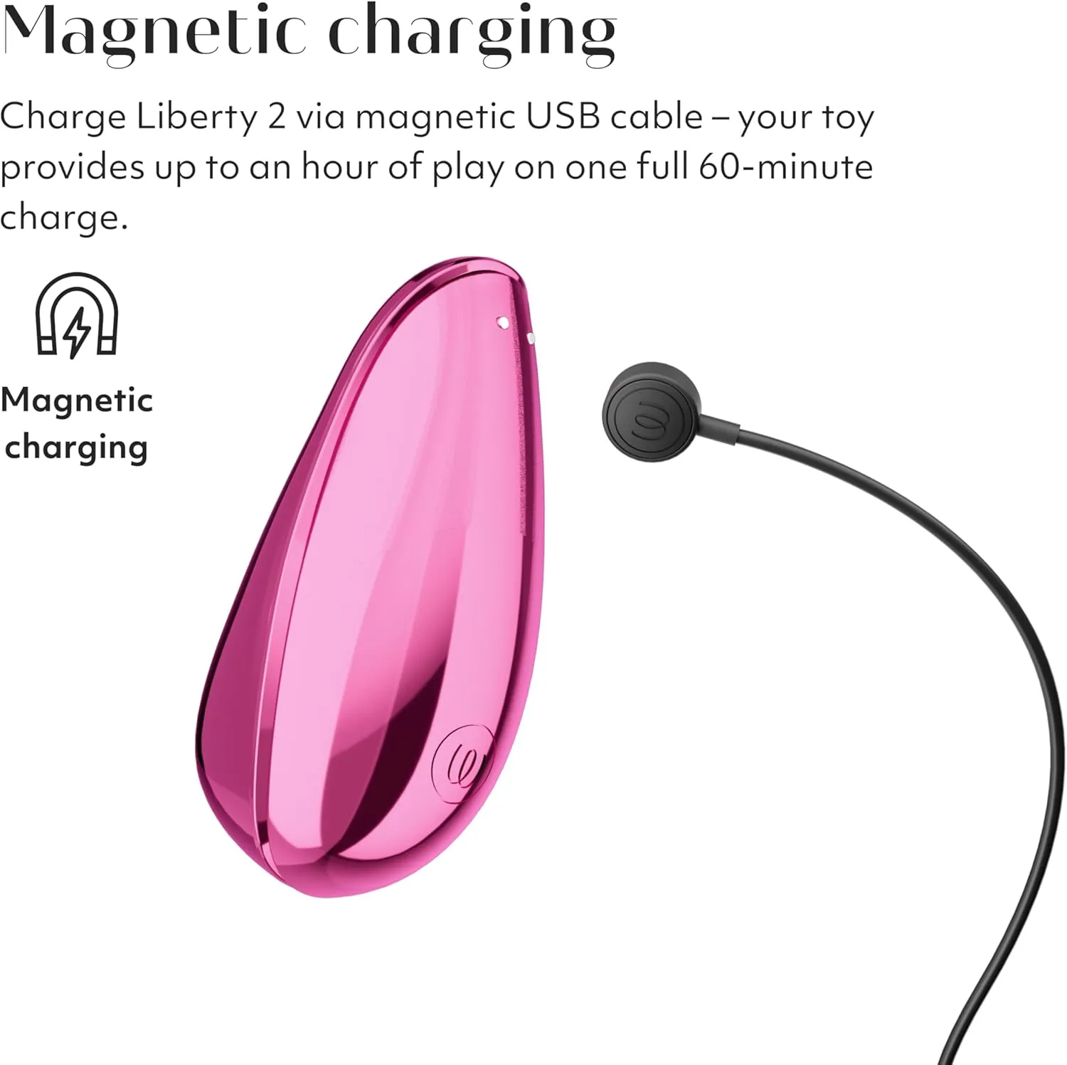 Womanizer x Iggy Azalea Liberty 2 Special Edition Pleasure Air Clit Sucker - Clitoral Suction Vibrator for Women and Couples - 8 Speeds - Waterproof Adult Sucking Sex Toy - Rechargeable - Metal Pink