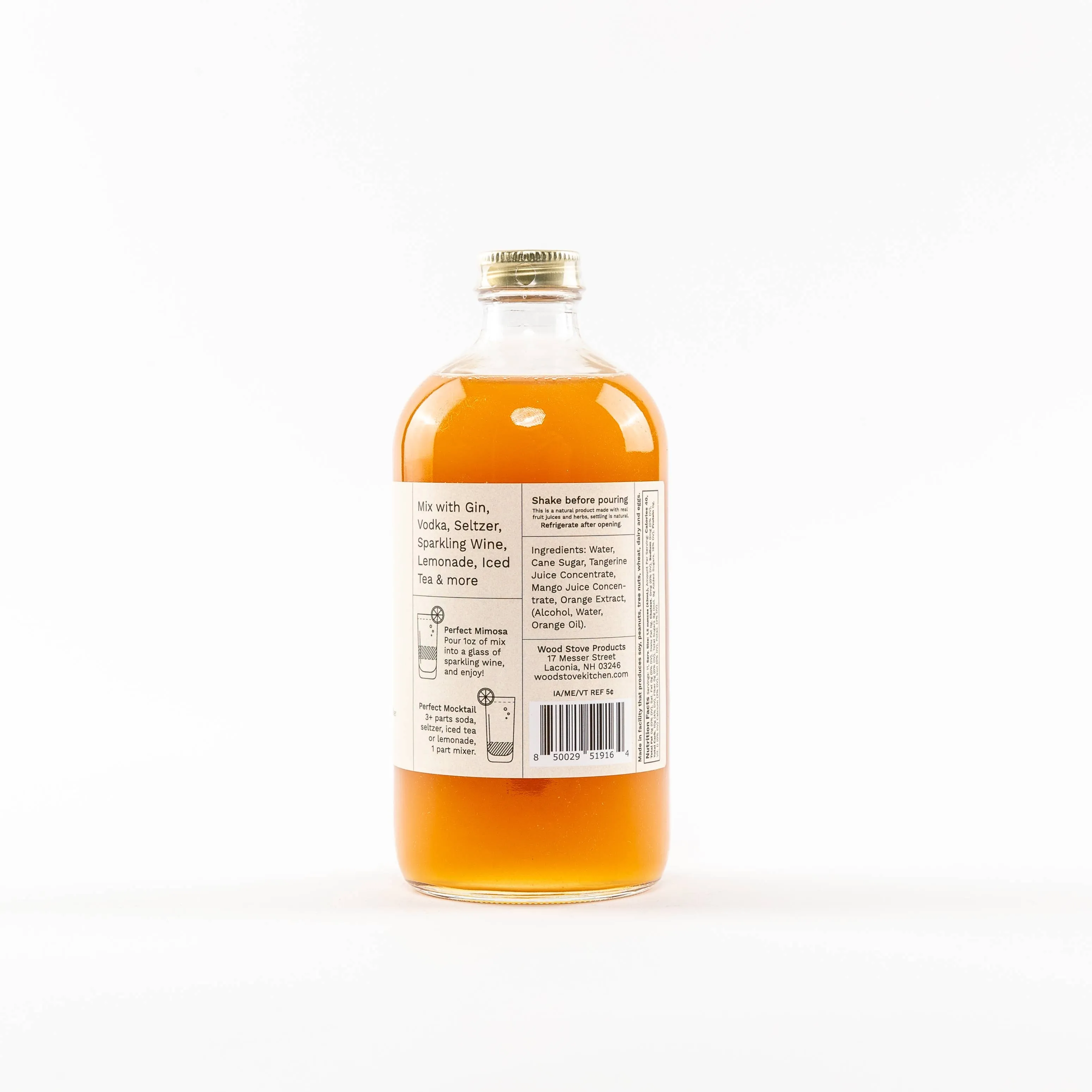 Wood Stove Kitchen - Mimosa Mixer w/ Tangerine & Mango for Cocktails and Mocktails, 16 fl oz