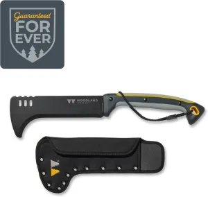Woodland Tools Co. Super Duty Brush Axe with Sheath, Clearing Machete, Bushcraft, Billhook Sickle, Trail Maintenance, Camping, Hunting (11-8003-100)