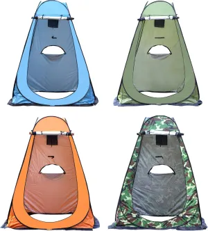 WOWCASE 1-2 Person Large Space Pop Up Shower Privacy Shelter Tent with 3 Windows, Outdoor Waterproof Silver Anti-UV Coated Portable Dressing Room, Privacy Shower Tents for Camping Beach Isolation Sun Shelter Picnic Fishing