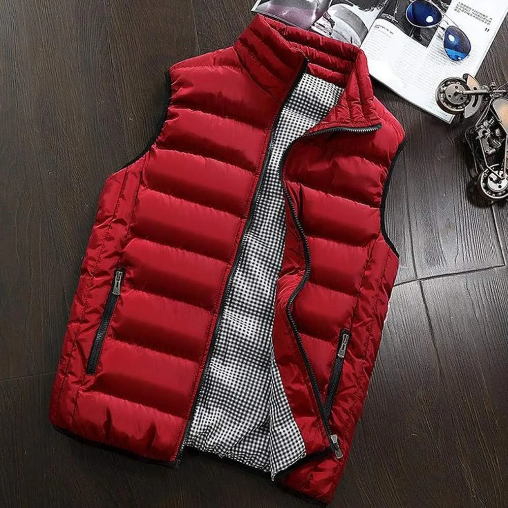 Ymosrh Men's Puffer Jackets Lightweight Packable Vest Jacket Insulated Thermal Puffy Winter Jackets for Running, S-5XL