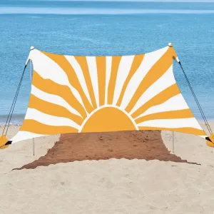 YUKIHOME Beach Tent Sun Shade Canopy Tent, UPF 50  Camping Beach Sun Shelter 7 x 7ft 2 Pole, Lightweight, Easy Set Up and Carry