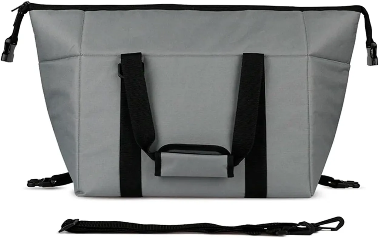 Yukon Outfitters 24 Can Insulated Cooler Bag, Durable Lightweight Leakproof Outdoor Camping Meal & Drink Soft Lunchbox w/Welded Foil Liner, Drop Handle & Shoulder Strap
