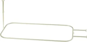 Zenna Home Rustproof Round Shower Curtain Rod for Clawfoot Tub, with Easy Installation, Oval Hoop Shower Curtain Rod, Freestanding Tub Accessories, Fits Areas up to 60 by 28 Inches, Brushed Nickel