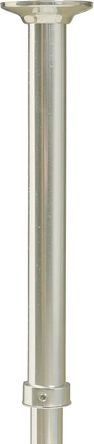 Zenna Home Rustproof Round Shower Curtain Rod for Clawfoot Tub, with Easy Installation, Oval Hoop Shower Curtain Rod, Freestanding Tub Accessories, Fits Areas up to 60 by 28 Inches, Brushed Nickel